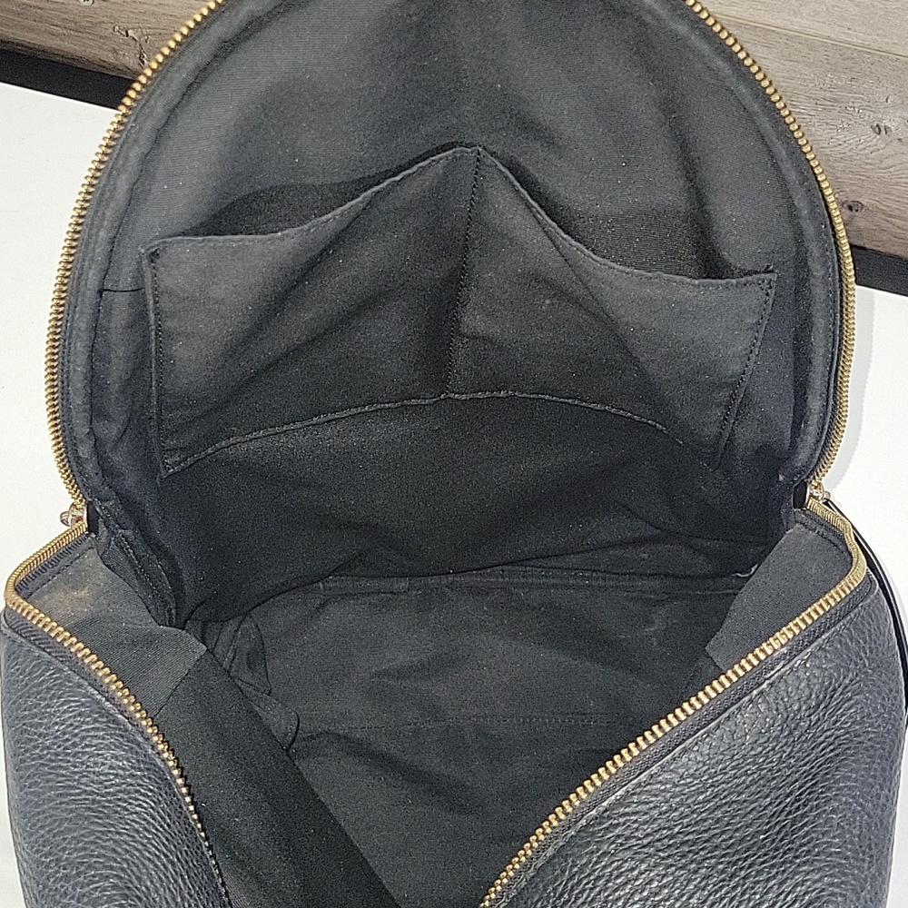 Coach Black Pebbled Leather Laptop Backpack with Gold-Tone Logo 5869 - Picture 11 of 16